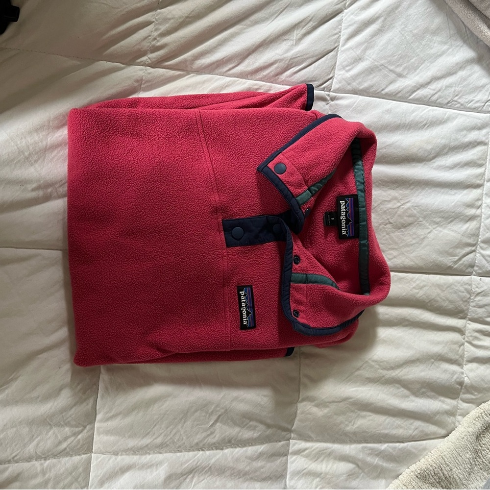 Patagonia Coral Fleece with Navy Trim